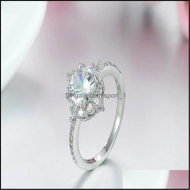 big stone ring fashion wedding rings jewelry with shining crystal cz diamond rings gift 3538 q2