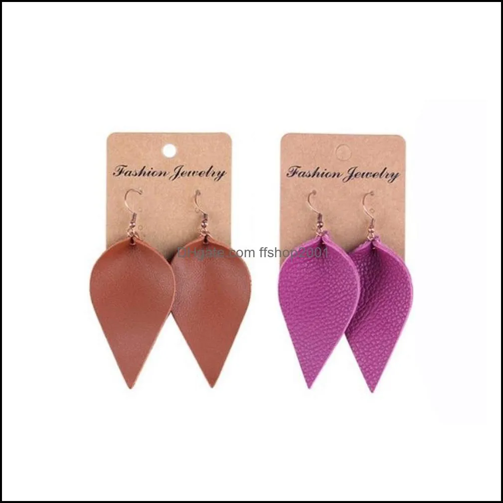  cutting leaf feather earrings pu leather sequin find various multi colors bohemia water drop dangle earring handmade