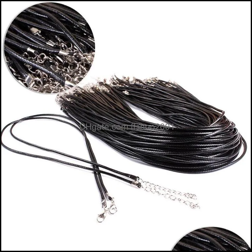 chains chokers necklaces twisted braided rope black leather cord chain necklace string rope for women rope leather necklaces