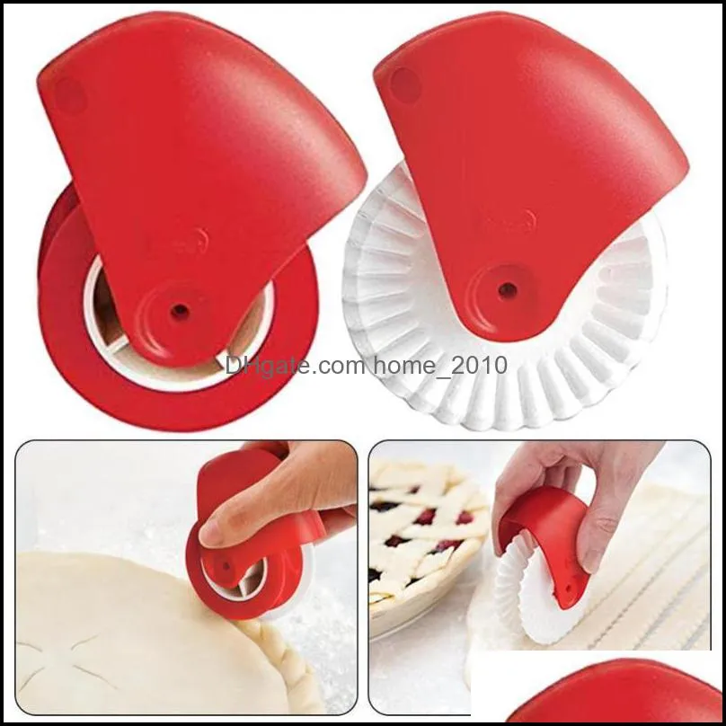 1pcs pastry wheel cutter noodle maker lattice roller docker dough tool kitchen helper diy cutting tools baking 