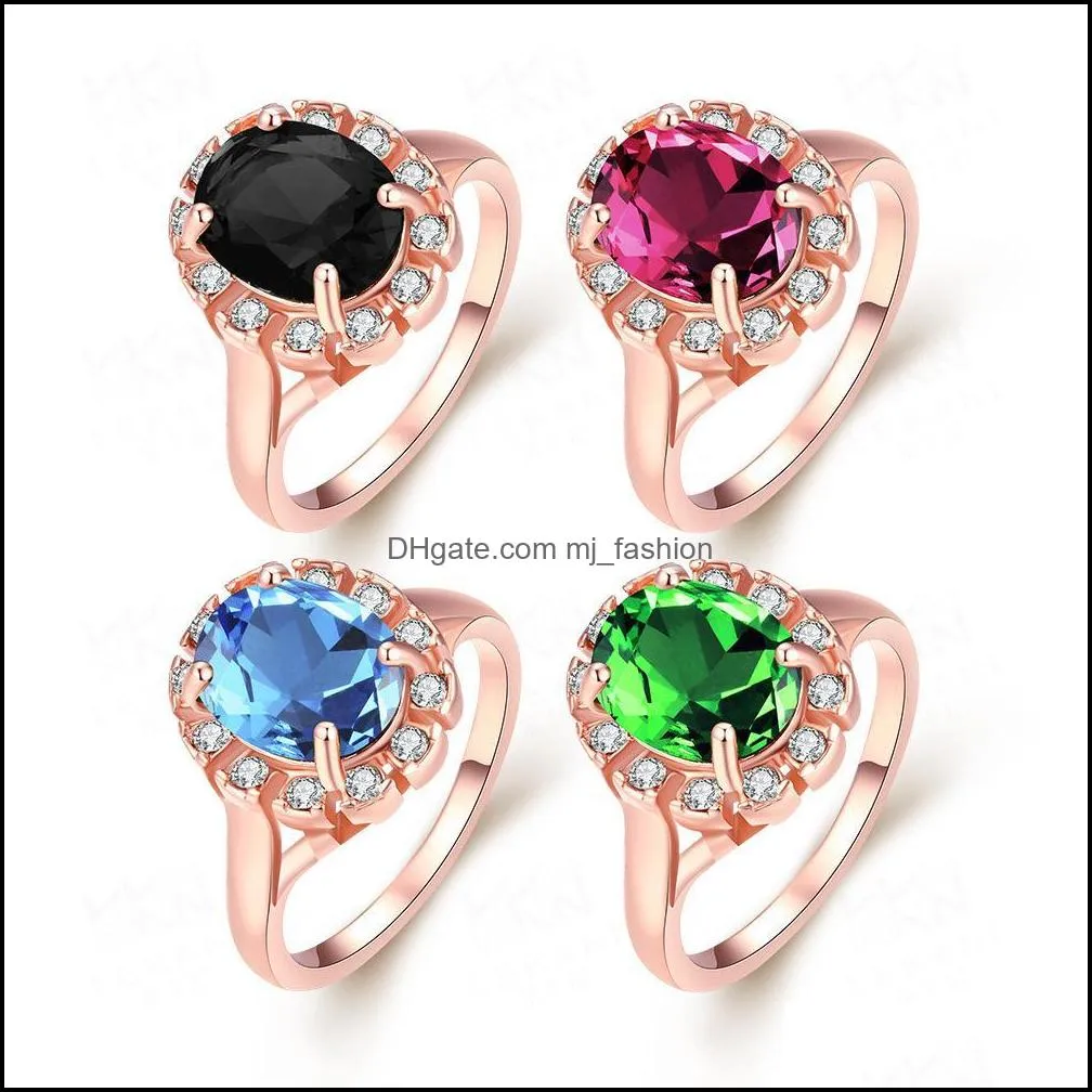 gemstone rings diamond fashion beautifully jewellery engagement wedding rings crystal 18k gold plated wedding crystal diamond rings