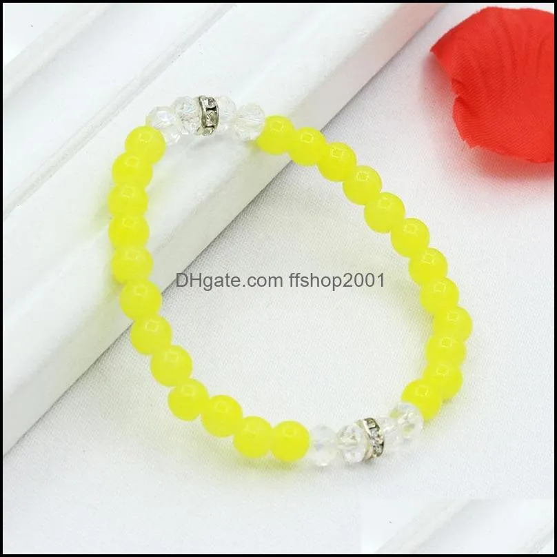 bracelets bangles beautifully fashion single layer crystal beaded bracelets women wholesale charm bracelets