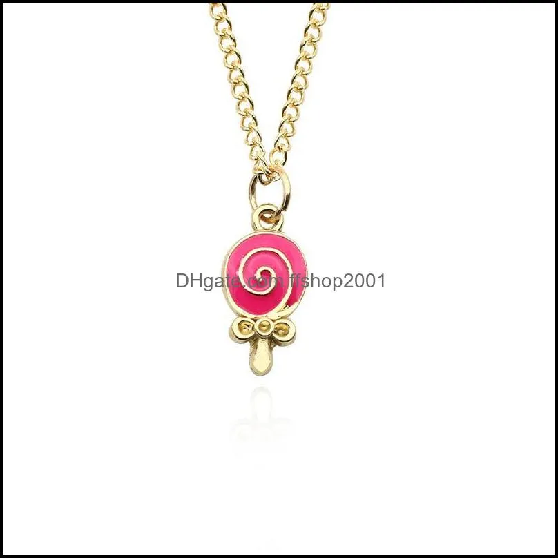  lollipop necklace set jewellery colorful spiral necklaces cartoon necklace