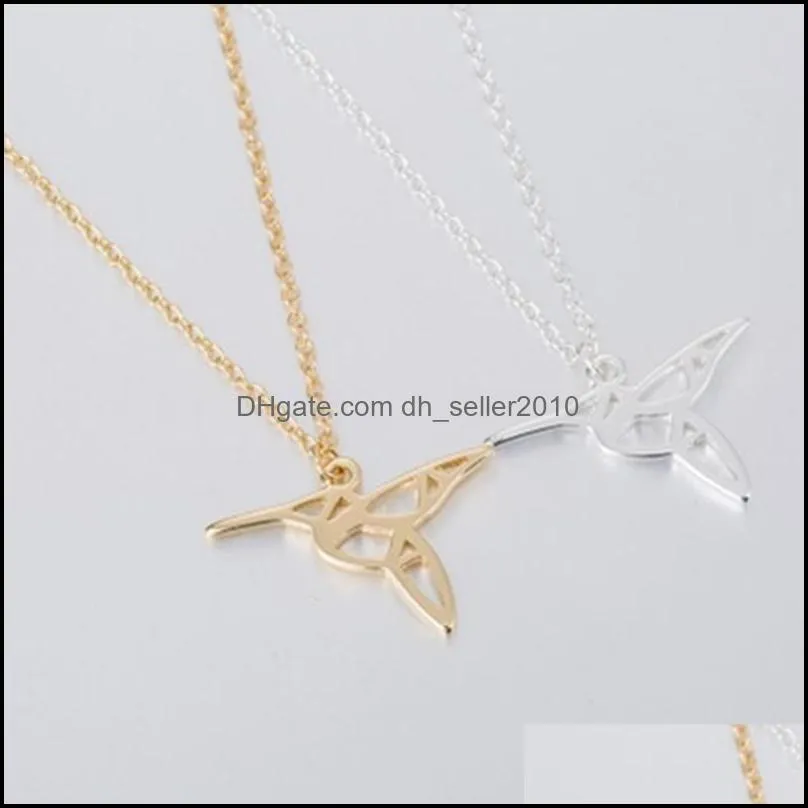 animal hummingbird stainless steel necklaces bracelets for women man flying bird gold and silver color pendant necklace bracelet engagement