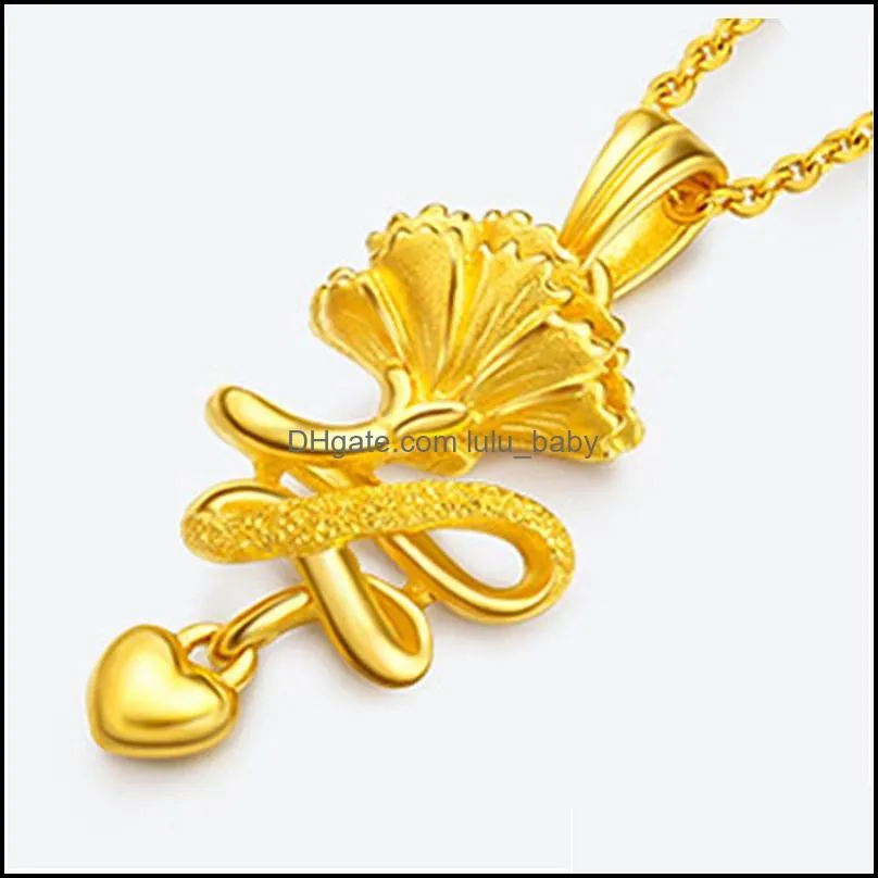 sand gold flower pendant necklace women vintage gold link chain necklace flower jewelry gifts carnation necklaces