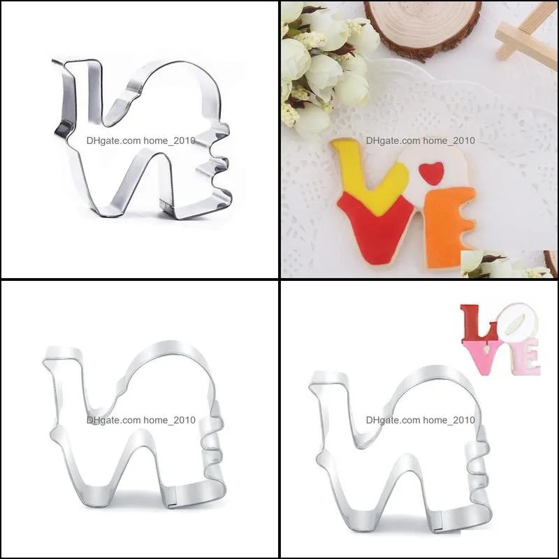 baking moulds 1pc love mold stainless steel biscuit cookie cutter cake decorating tools home diy accessoriesbaking