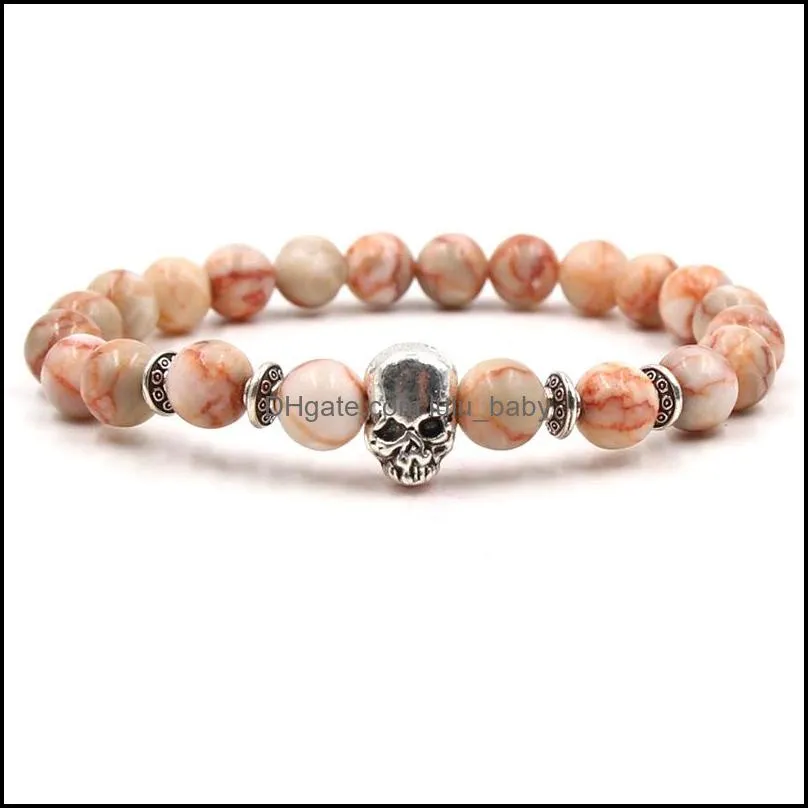 natural stone bracelet leopard buddha bead bracelet
