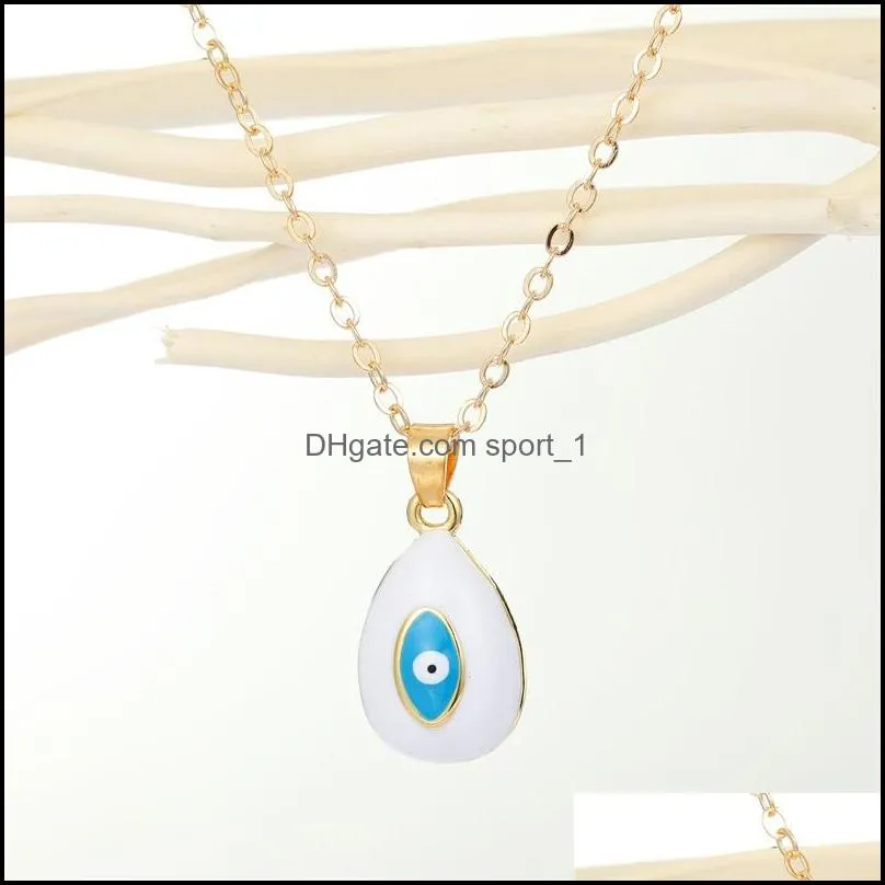 s2406 fashion resin evil eye pendant necklace blue eyes choker necklaces c3