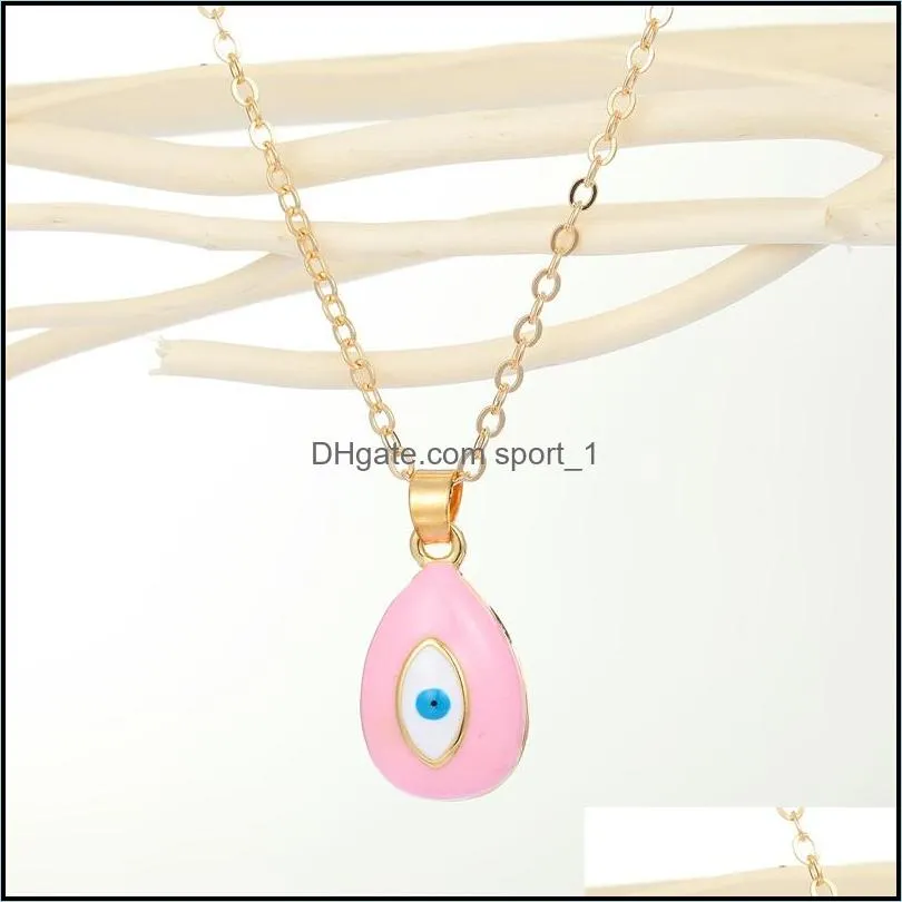 s2406 fashion resin evil eye pendant necklace blue eyes choker necklaces c3