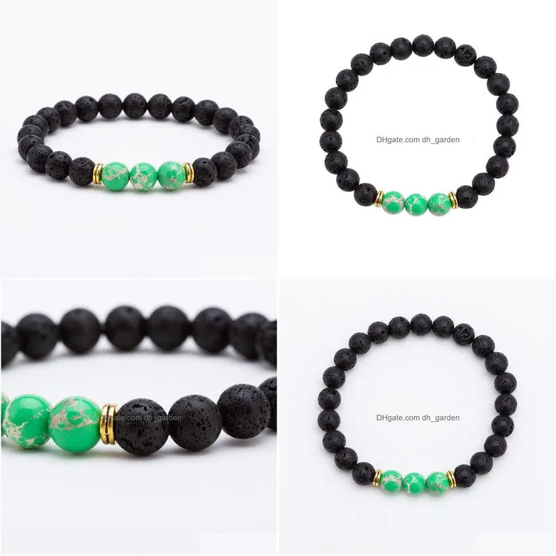 black lava stone strand green beads chakra bracelets essential oil diffuser bracelet volcanic rock beaded bracelet