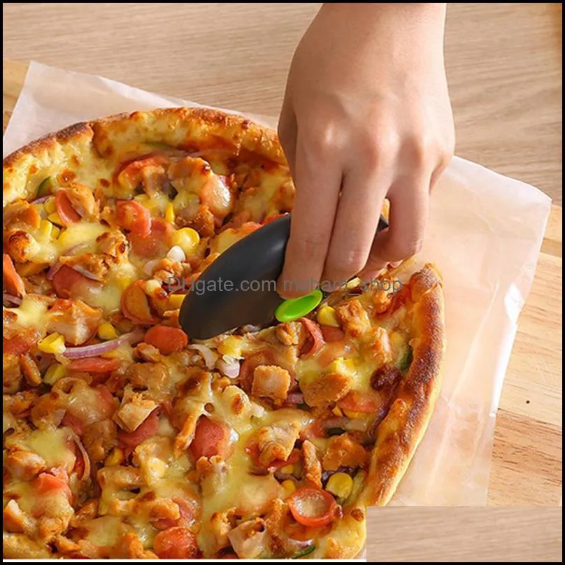 circular roller knife bar pizza cutter stainless steel kitchen accessories detachable washable knives portable cover gadgets vtky2239