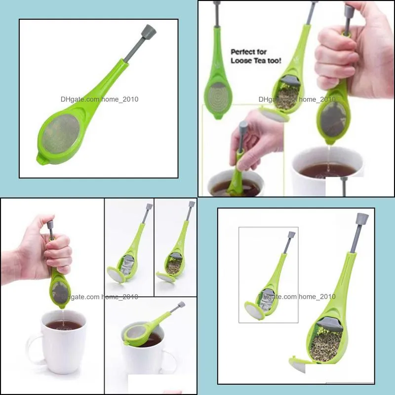 tea infuser builtin plunger healthy intense flavor reusable tea bag plastic coffee strainer