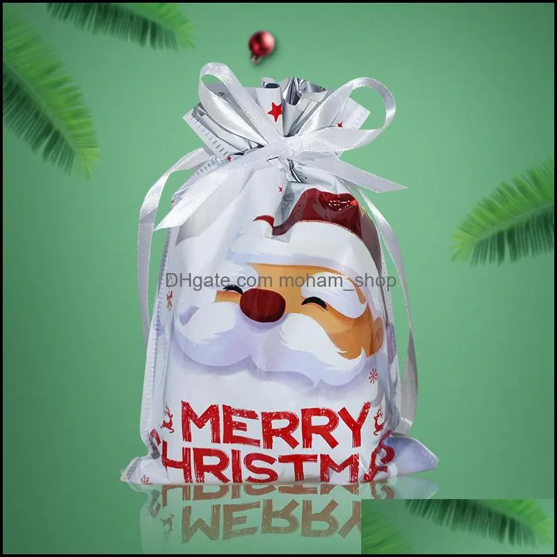 christmas decoration drawstring bundle mouth candy bag christmas gift bag wholesale