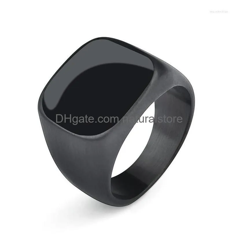 cluster rings personality elegant frosted ring smooth mens black rock punk cool fashion signet for men party jewelry wholesale