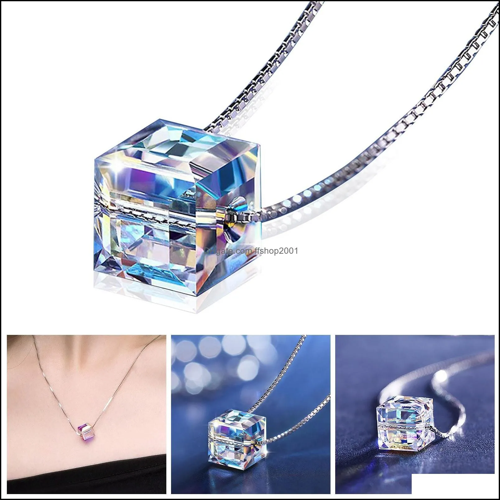 aurora candy necklace austrian crystal pendant female accessories short simplistic version of the cartilage antiallergy