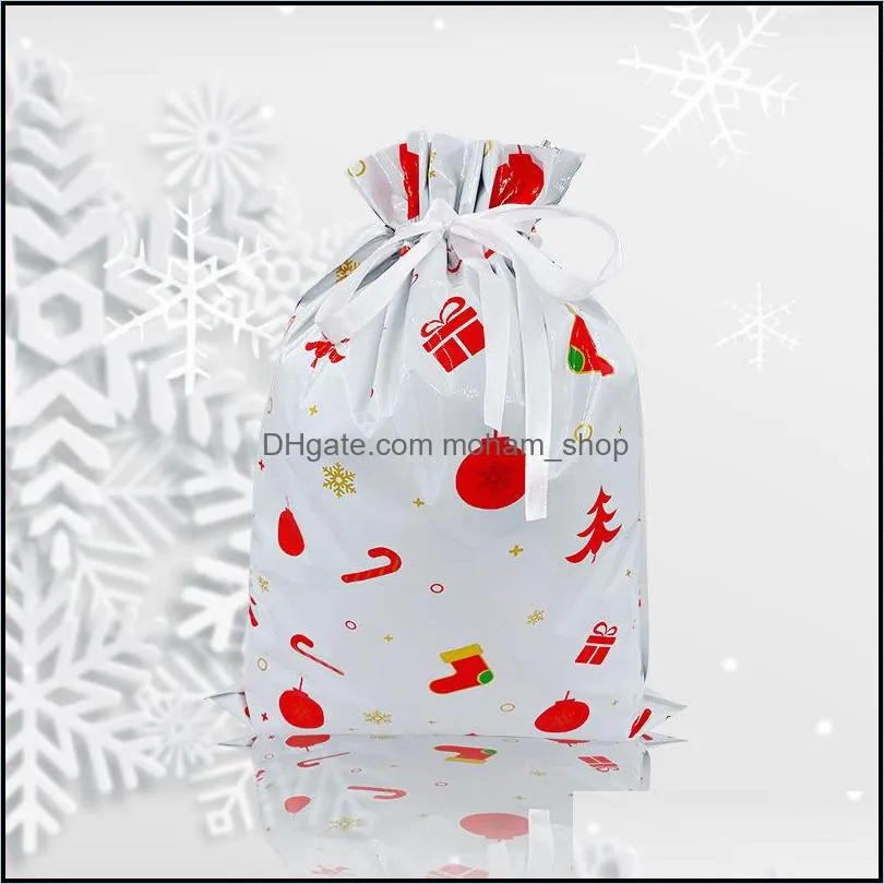 christmas decoration drawstring bundle mouth candy bag christmas gift bag wholesale