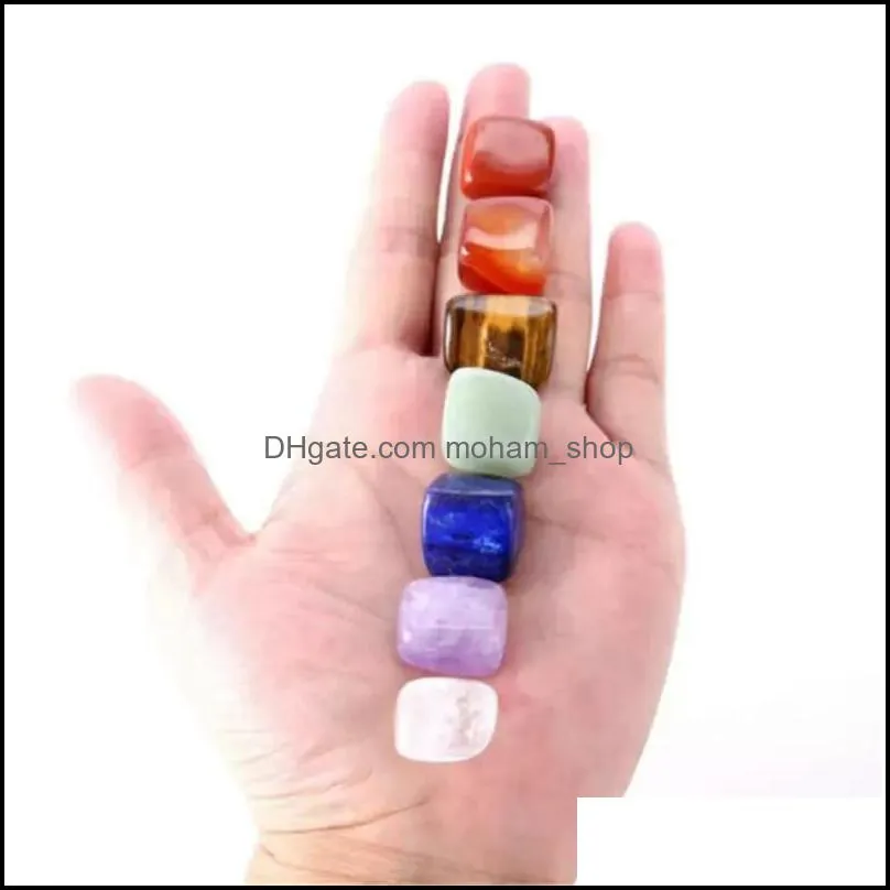 arts crafts crystal chakra stone 7pcs set natural stones palm reiki healing crystals gemstones yoga energy natural