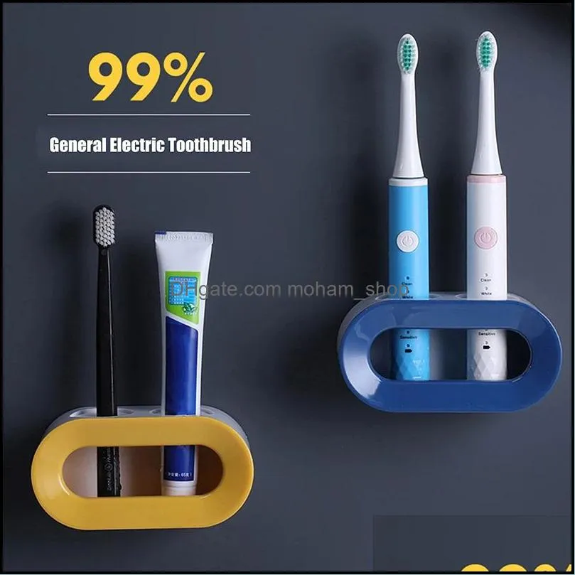 double hole electric toothbrush holder punch toothbrush storage rack bathroom accessories