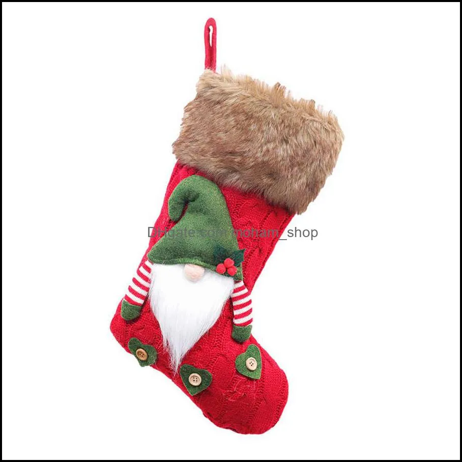 christmas decorations knitted face less socks christmas stockings candy stockings gift stockings word christmas tree pendant