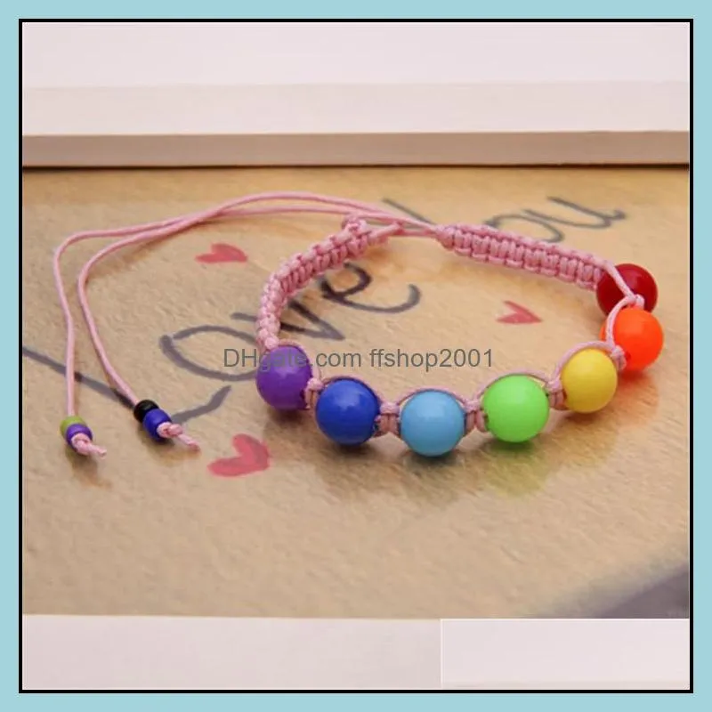  design colored beads bracelet woven rope braided bracelet handmade fashion jewelry for friendship lover christmas gift