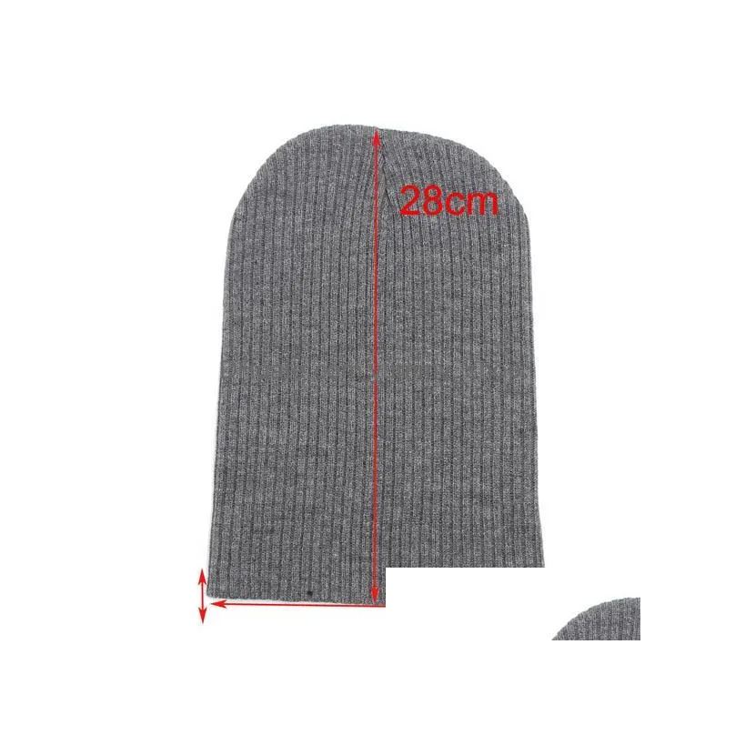 autumn winter men women knitted hat solid color warm beanies skull caps knitted hat