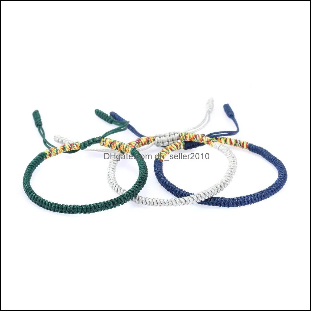 fashion handwoven knot color colorful line lucky red rope bracelet national wind woven bracelet