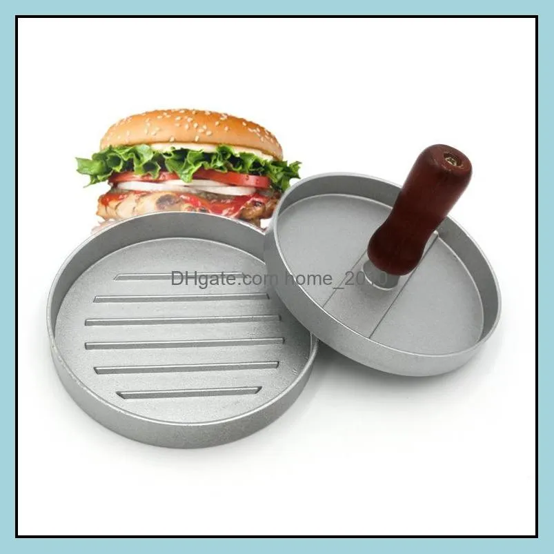 1 set of high quality round hamburger molds aluminum alloy hamburgers meats beef bbq burger meat press kitchen food mold