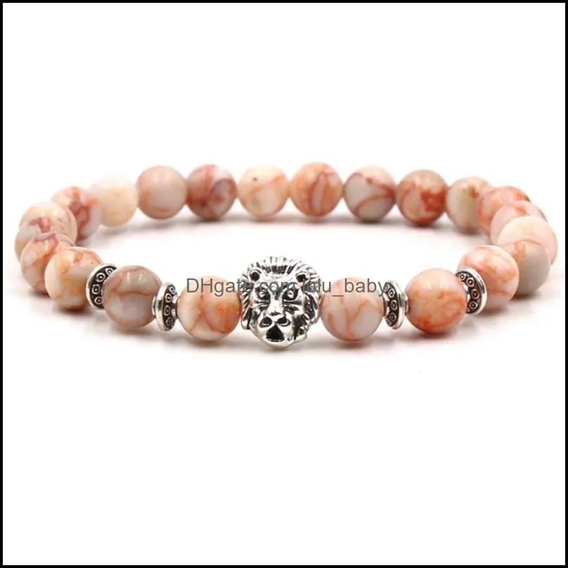 natural stone bracelet leopard buddha bead bracelet