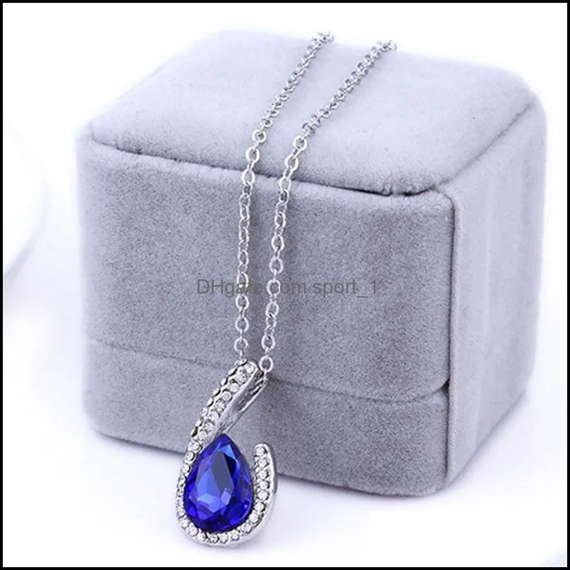 angel wings fine female short necklace water droplets antiallergic pendant wfn102 with chain mix order 20 pieces a lot c3