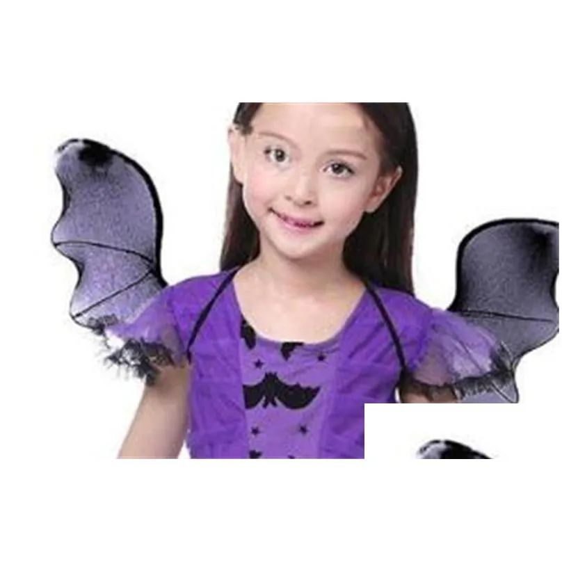 black silk stockings party favor halloween purple fishing net gloves jumpsuits head buckle bat wings suit 22 5hp l1