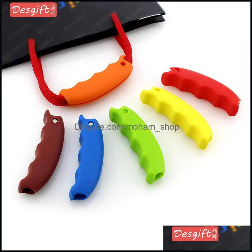 convenient bag hanging holder quality mention dish carry bags kitchen gadgets silicone candy color save effort tools keychain dbc