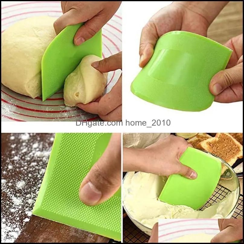 baking pastry tools 1/2pc plastic cake cream spatula dough butter batter scraper for home nough cutting kitchen gadgets