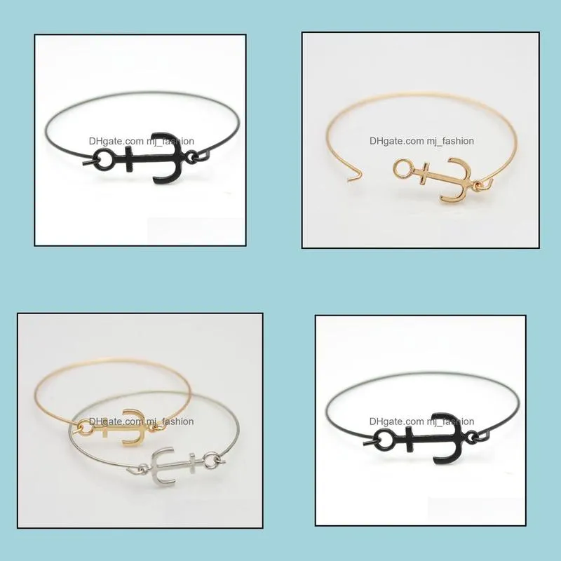 gold plated charms anchor bracelet friend gift charm bracelets