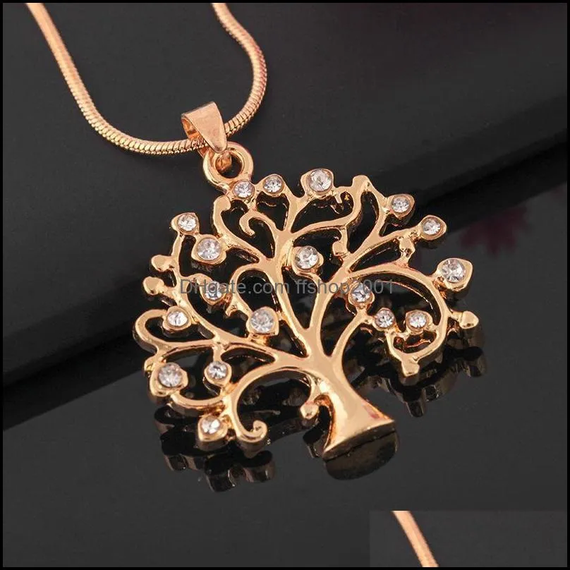 hip hop jewelry men elegant pretty gold color statement necklaces long chain necklace tree of life pendant necklace