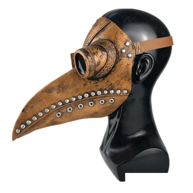 punk leather plague doctor mask birds cosplay carnaval costume props mascarillas party masquerade masks halloween 1060 b3