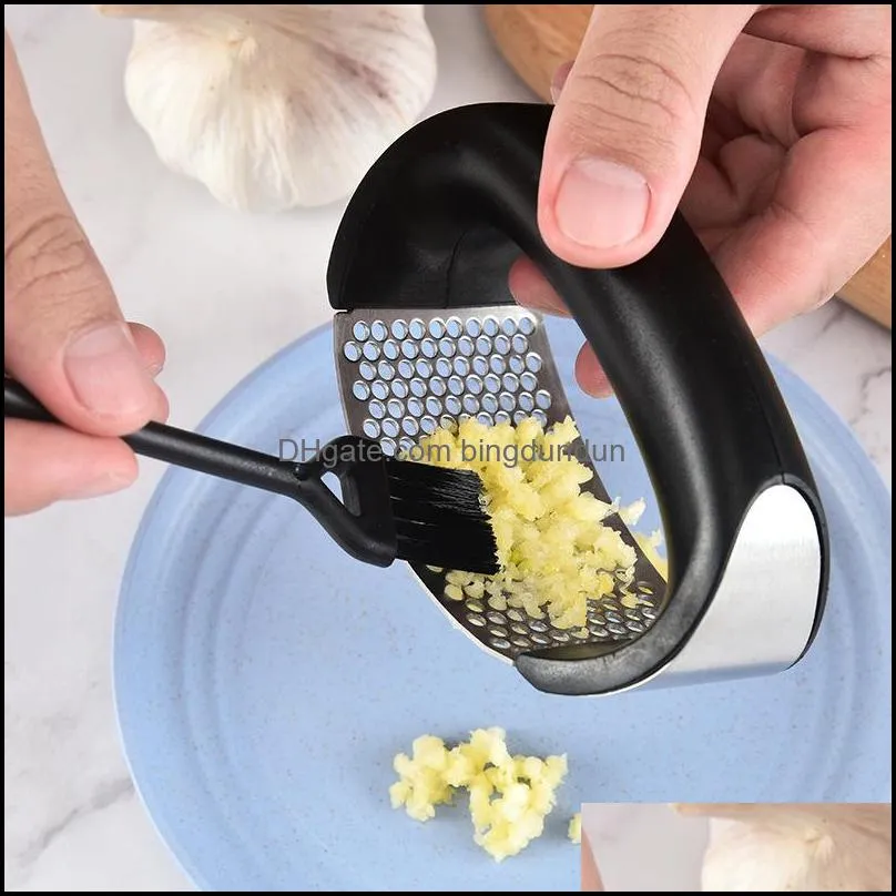 garlicpress stainless household manual garlic presses device kitchen press squeezer ginger garlic tools kitchen accessories