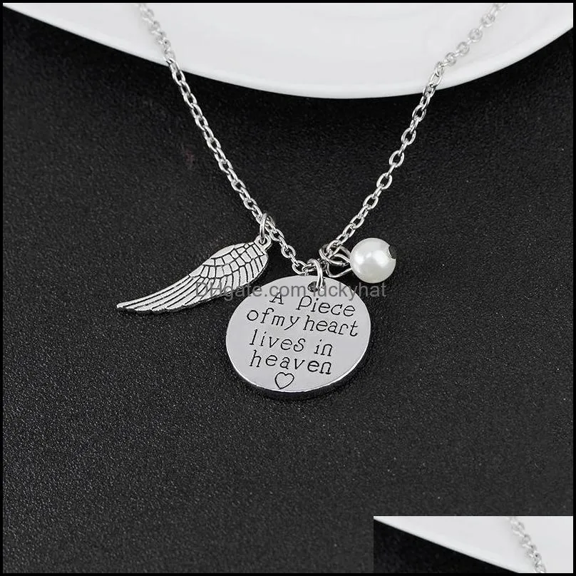  personalized memorial necklace name or words a piece of my heart lives in heaven miscarriage remembrance necklace jewelry gift