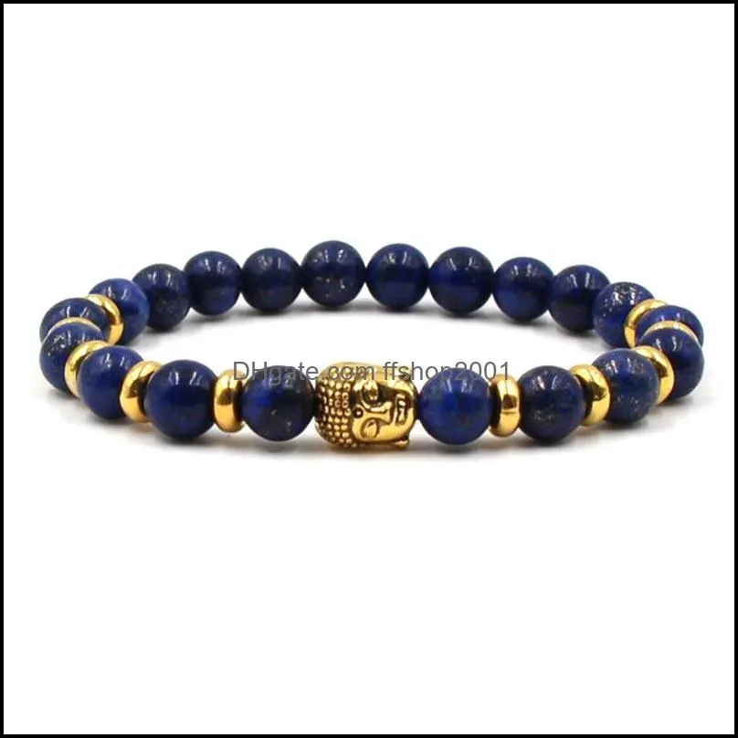 natural stone bracelet buddha head lazuli stone beads bracelets