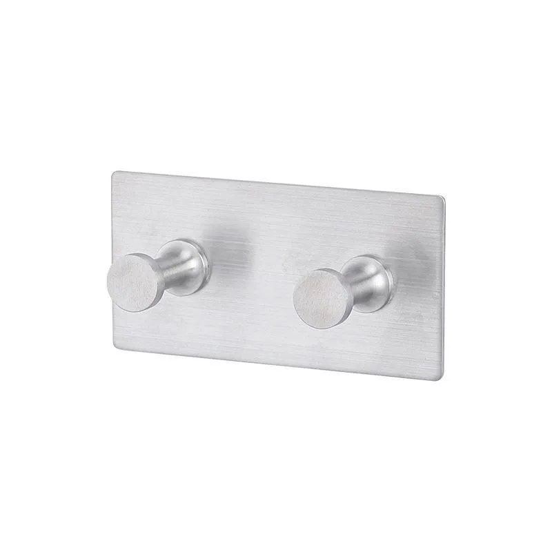 bathroom shelves hole ttype double hook 304 stainless steel wiper hook accessories household kitchen sticky hook wholesale