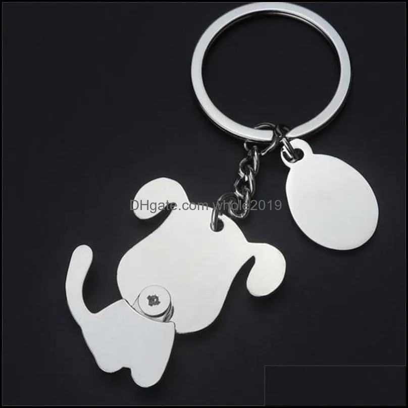 cartoon key chain dog animal pendant keychain keyring for car fashion men women girl cute pet key ring holder accessories jewelry 42