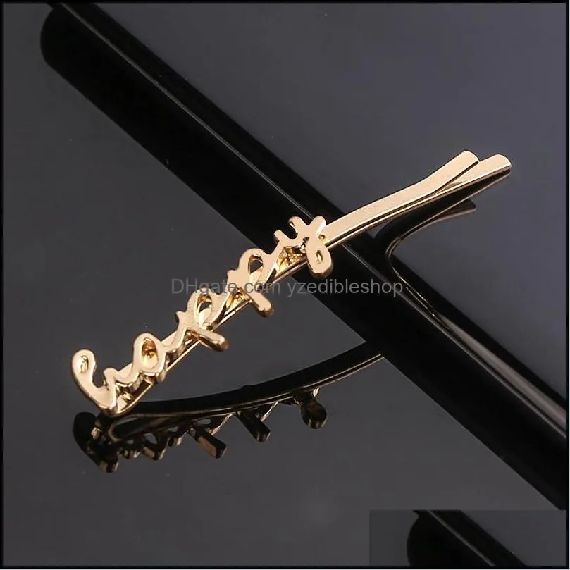 love happy hair clip silver gold letter hairdress barrettes clips bobby pin for women children fashion jewelry 54 d3