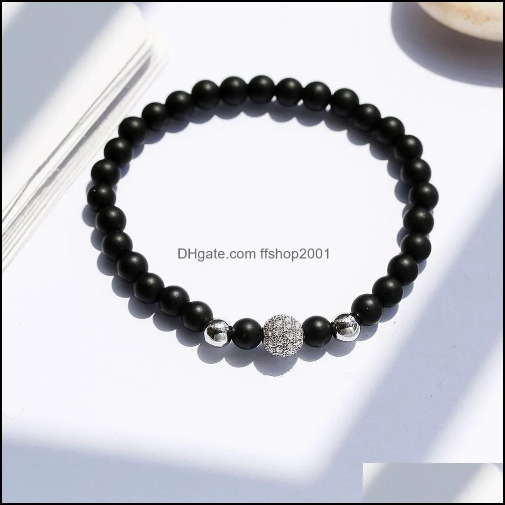 fashion lucky elastic bangles bracelets nature stone men beads bracelets adjustable mens gift zircon jewelry gift wholesale