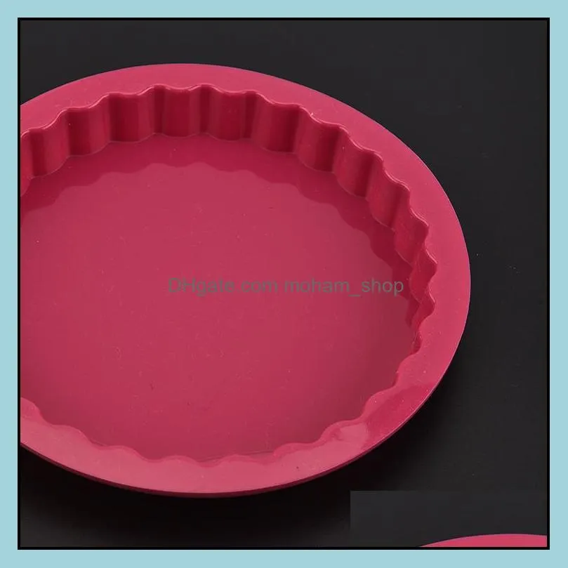 baking pastry tools 1pc 22cm round chiffon shaped silicone cake mold nonstick bakeware dessert big spiral pan