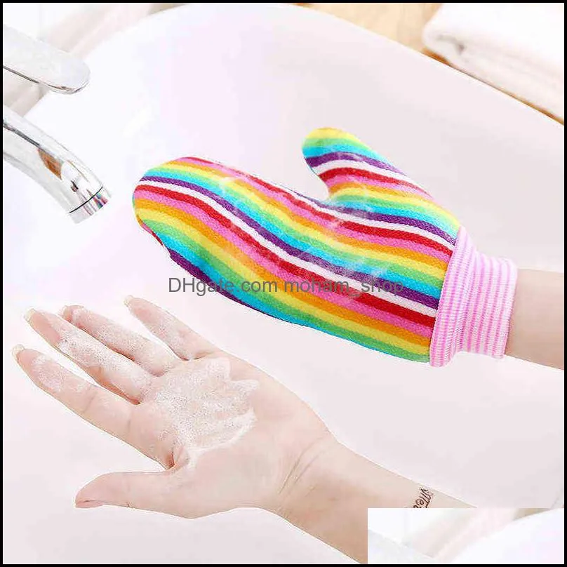 twosided bath sponges peeling exfoliating mitt scrub glove shower scrubs gloves resistance body massage sponge wash dead skin removal