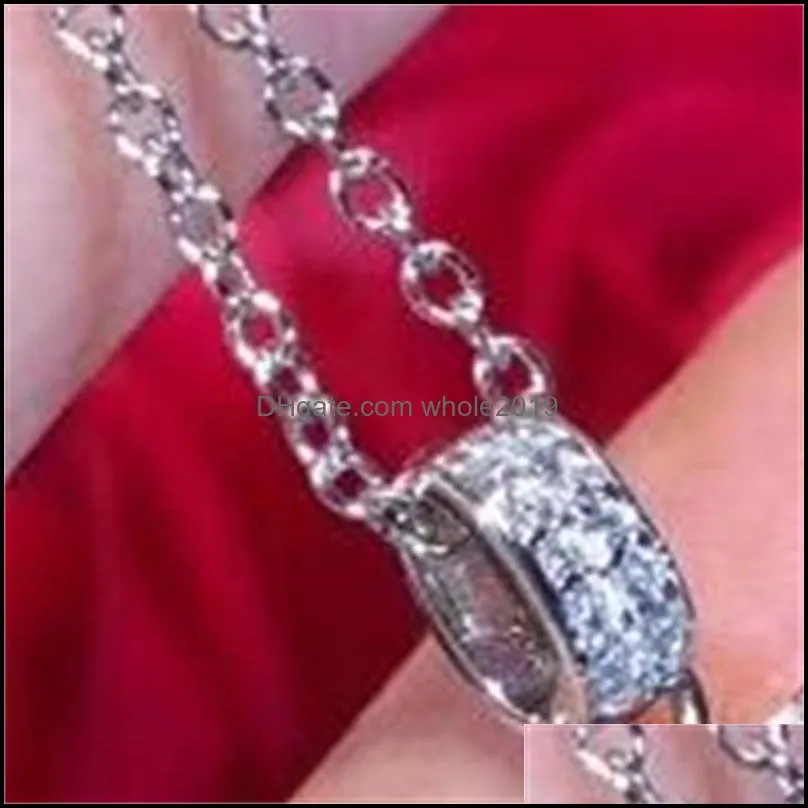 diamond necklace women pendant necklace s925 silver plated individuality chain necklace for women party wedding gift 166 u2