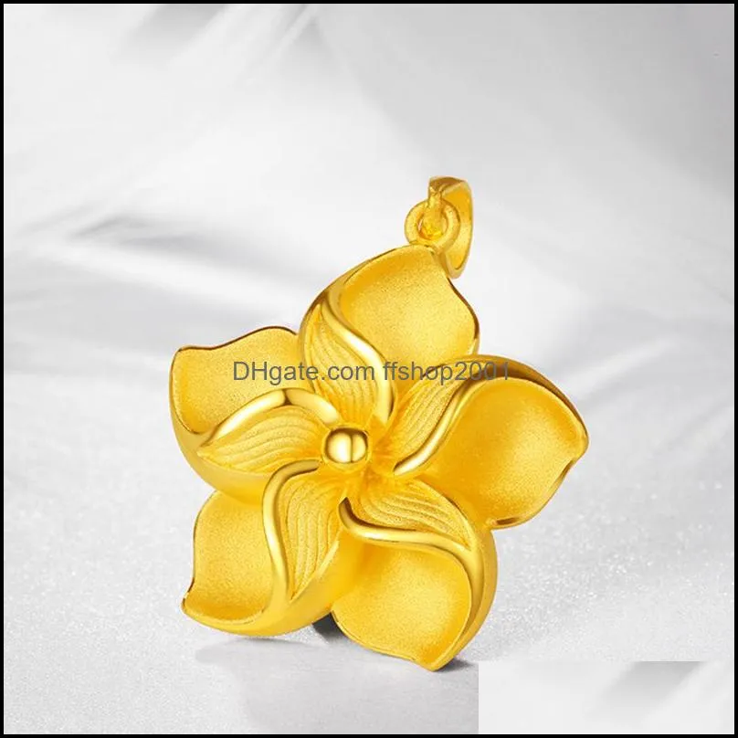 fashion fivepetal flower wealthy flower pendant craft inlaid flower wealthy natural necklace pendant chinese style exquisite ladies