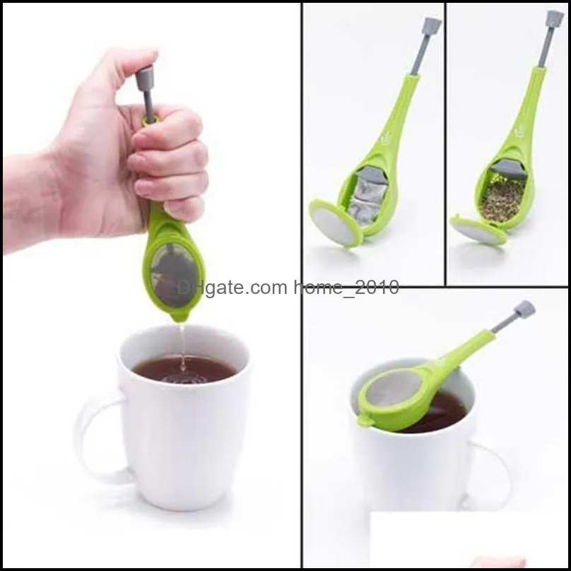 tea infuser builtin plunger healthy intense flavor reusable tea bag plastic coffee strainer