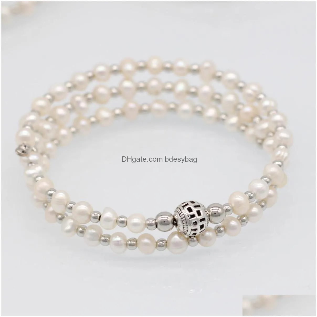 three layer pearl bracelet with charm owl bead tiger handmade pearl jewelry wrap bracelet charms womens gift love wish pearl jewelry