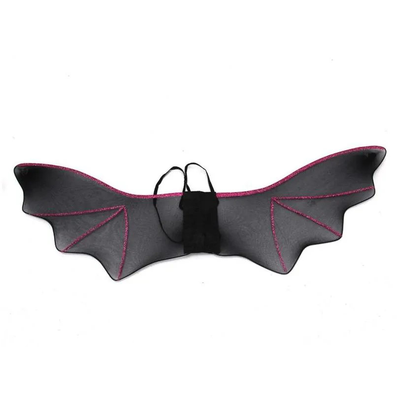 black silk stockings party favor halloween purple fishing net gloves jumpsuits head buckle bat wings suit 22 5hp l1