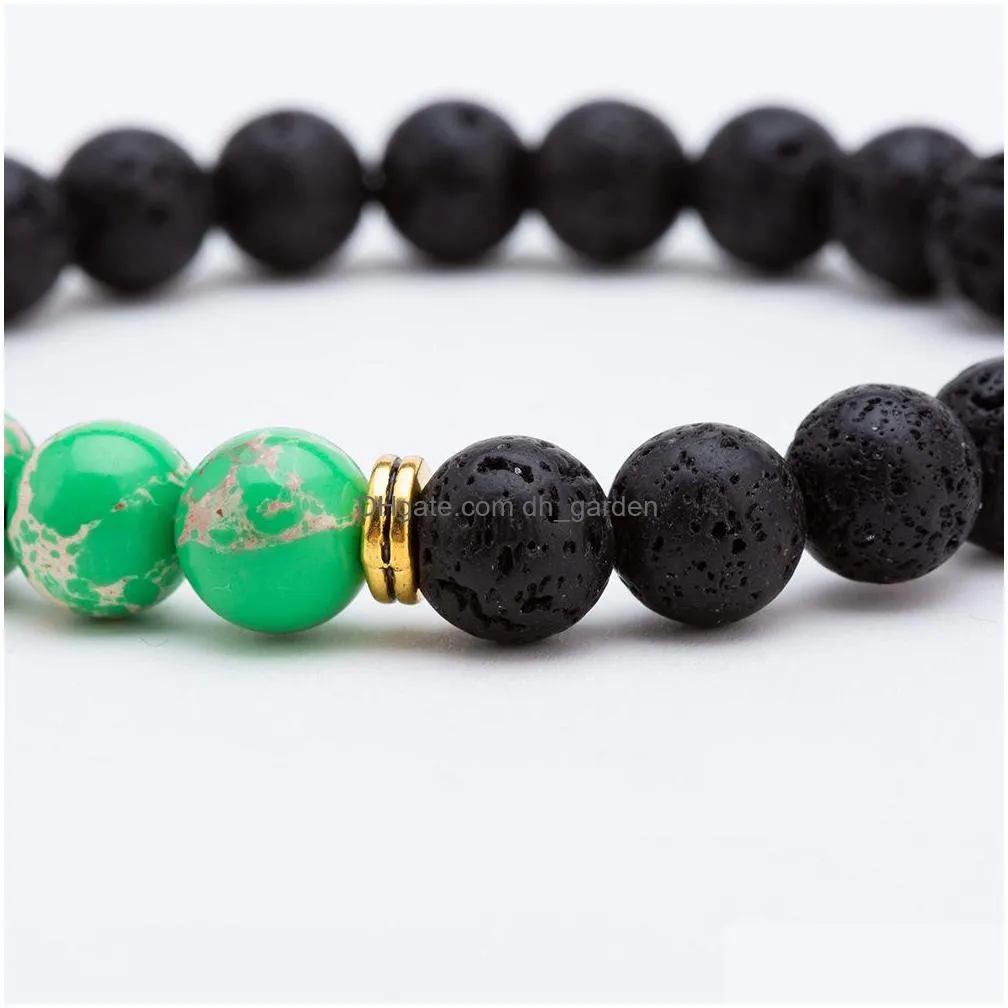 black lava stone strand green beads chakra bracelets essential oil diffuser bracelet volcanic rock beaded bracelet